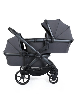 Peach 8 Grey Pushchair and Carrycot - Twin Pushchair Bundle