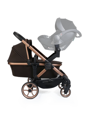 Peach 8 Pecan Pushchair and Carrycot - Twin Pushchair Bundle