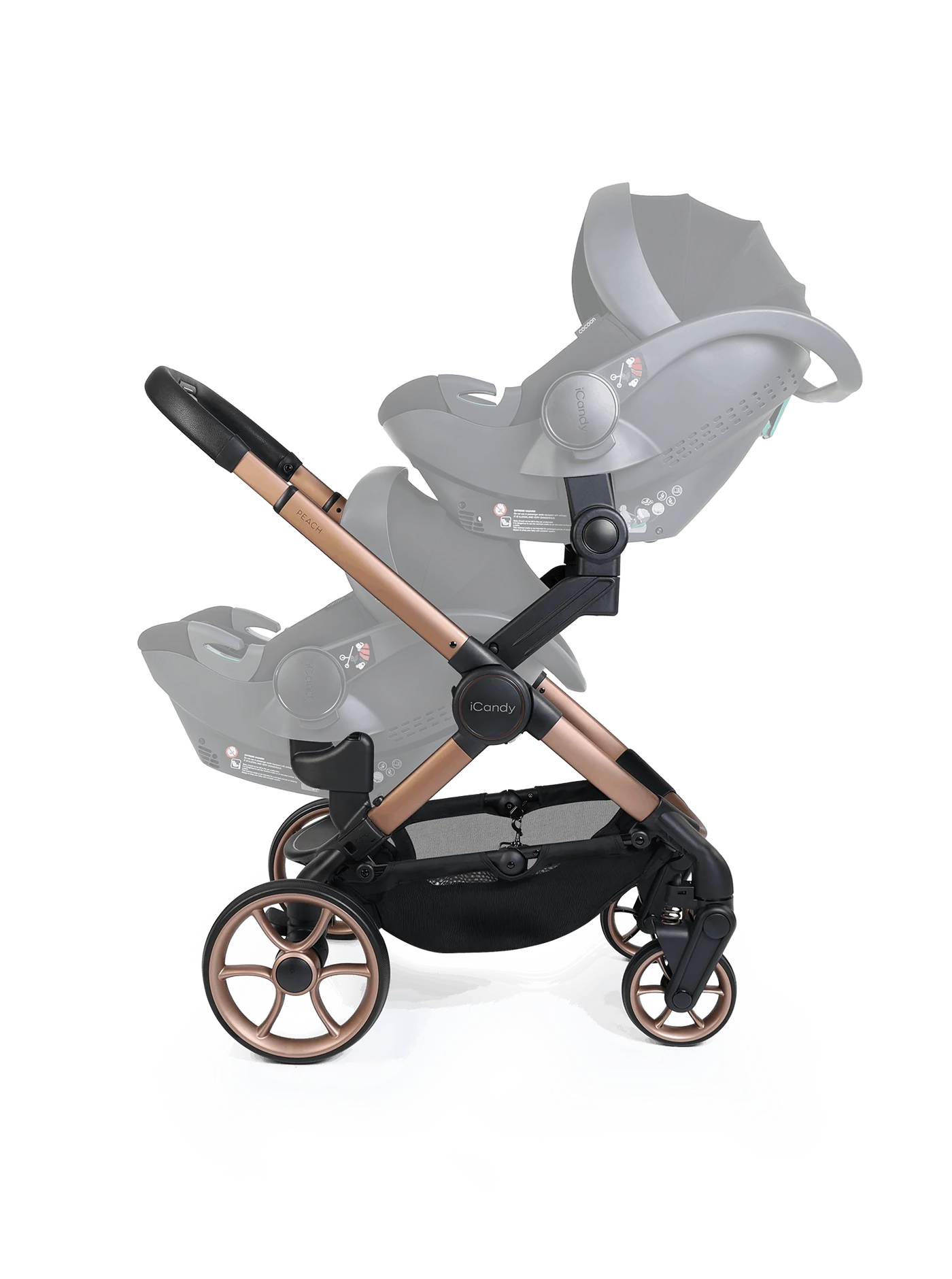 Peach 8 Pecan kinderwagen en reiswieg inclusief Duo-complete bundel