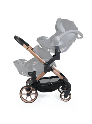 Peach 8 Pecan Pushchair and Carrycot - Twin Pushchair Bundle