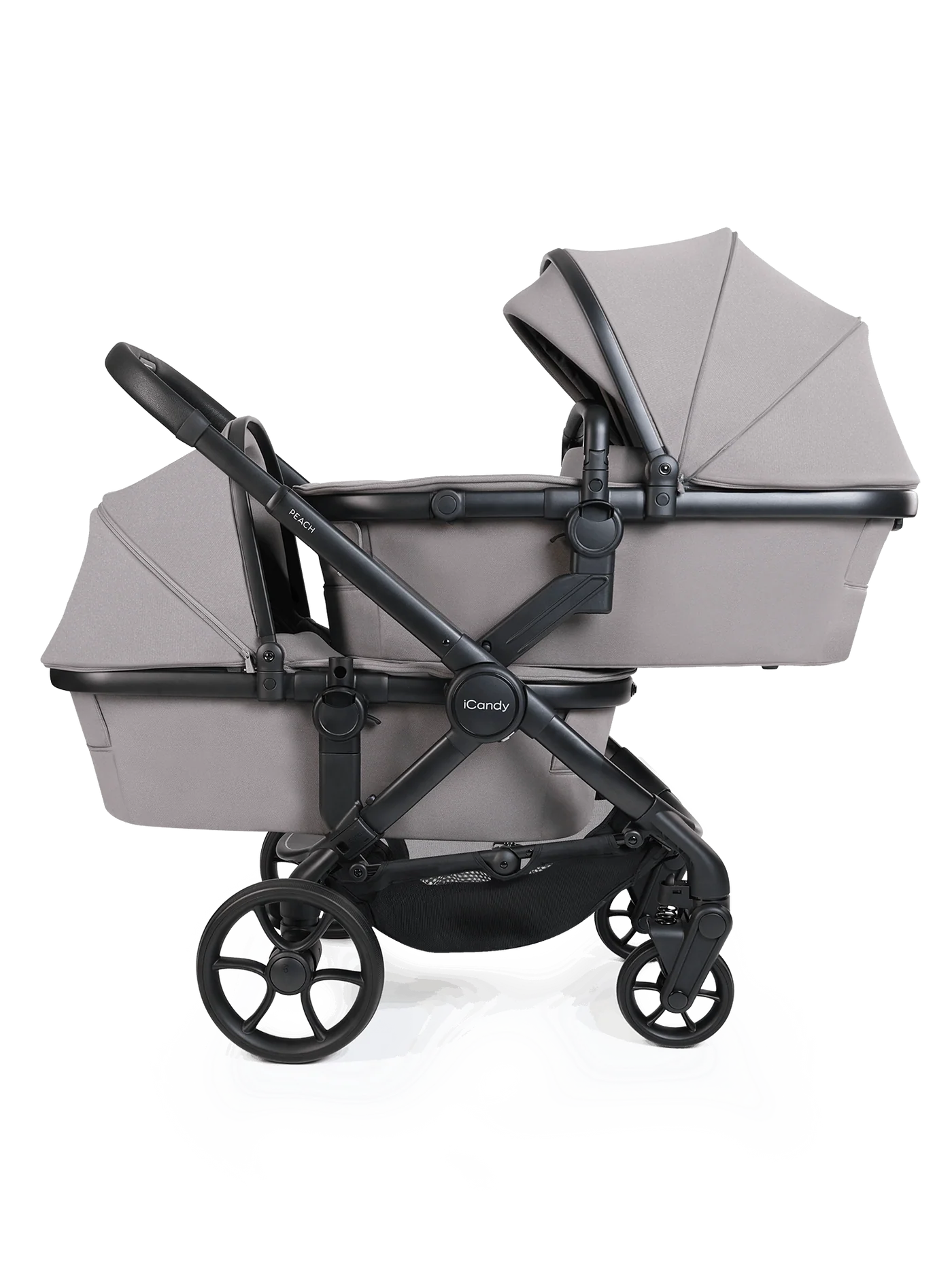 Peach 8 kinderwagen en reiswieg inclusief Duo-complete bundel (Porcini)
