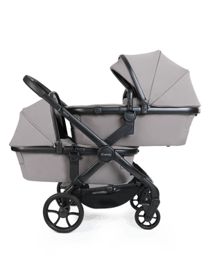 Peach 8 Porcini Pushchair and Carrycot - Twin Pushchair Bundle