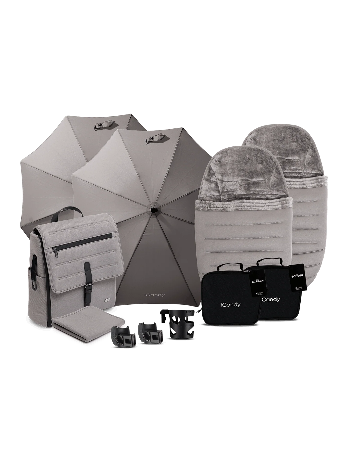 Peach 8 kinderwagen en reiswieg inclusief Duo-complete bundel (Porcini)
