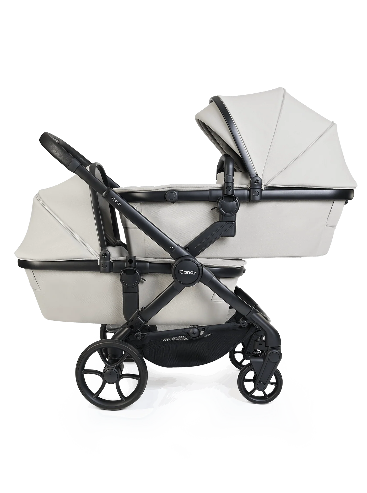 Peach 8 Taupe kinderwagen en reiswieg inclusief Duo-complete bundel