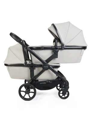 Peach 8 Taupe Pushchair and Carrycot - Twin Pushchair Bundle