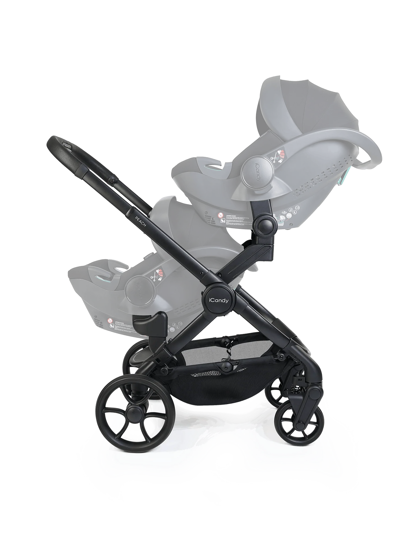 Peach 8 Taupe kinderwagen en reiswieg inclusief Duo-complete bundel