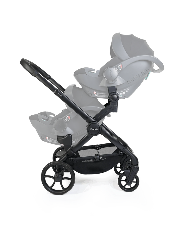 Peach 8 Taupe Pushchair and Carrycot - Twin Pushchair Bundle