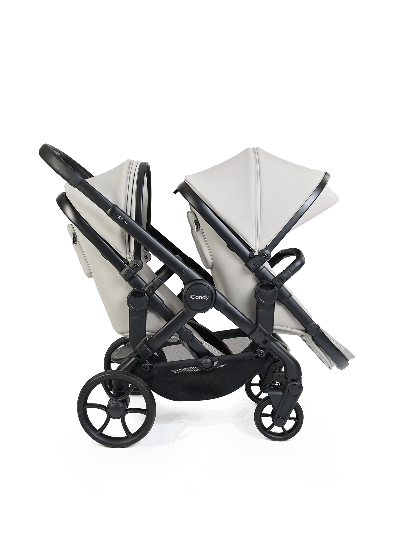 Peach 8 Taupe kinderwagen en reiswieg inclusief Duo-complete bundel