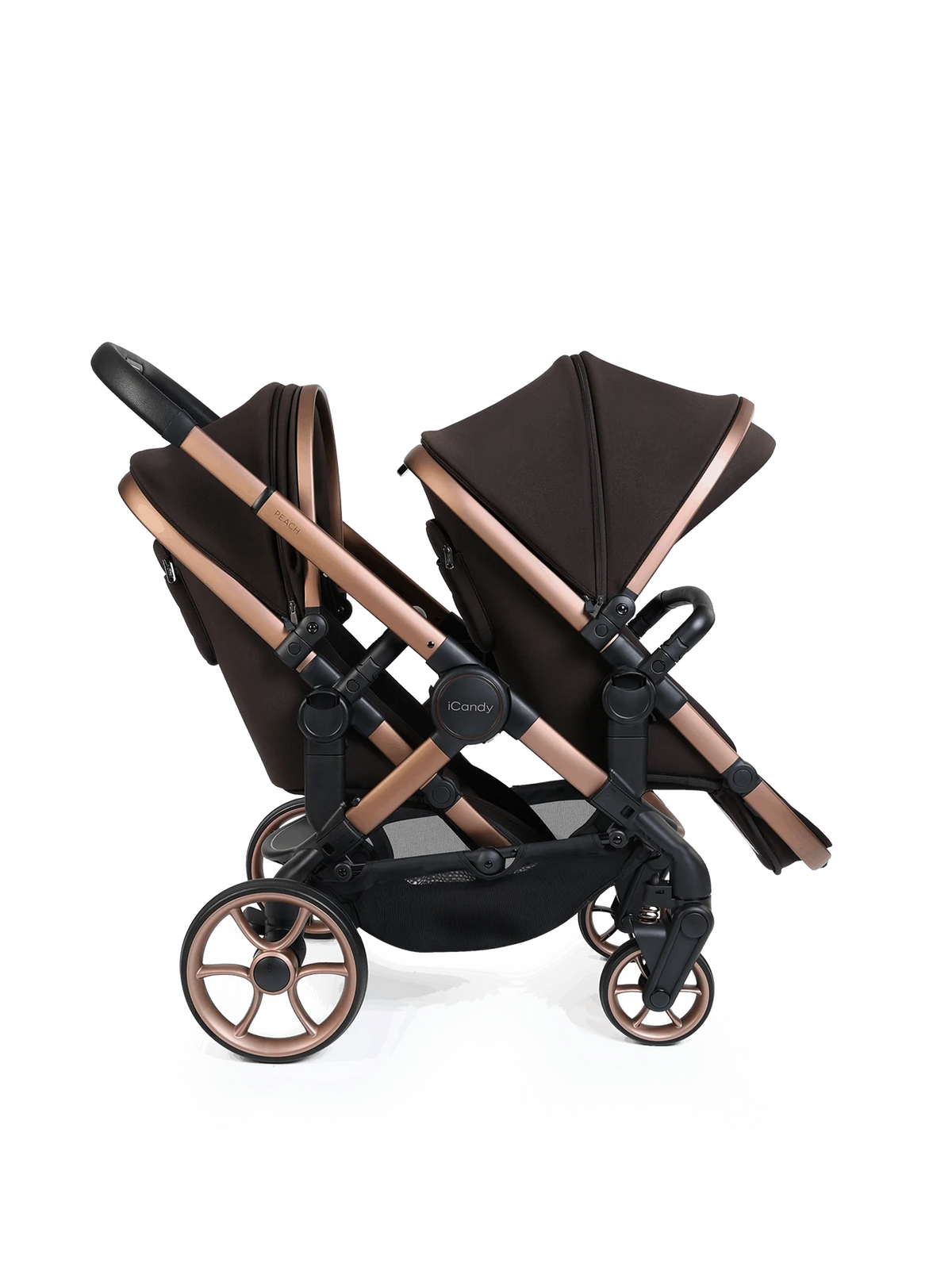 iCandy Peach 8 Twin 3-in-1 Kinderwagen – Pecan – Complete Bundle