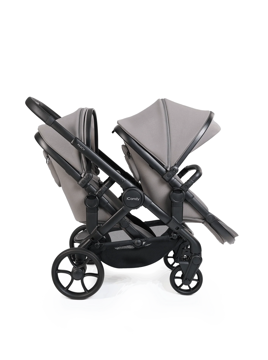 iCandy Peach 8 Twin 3-in-1 Kinderwagen – Porcini – Complete Bundle