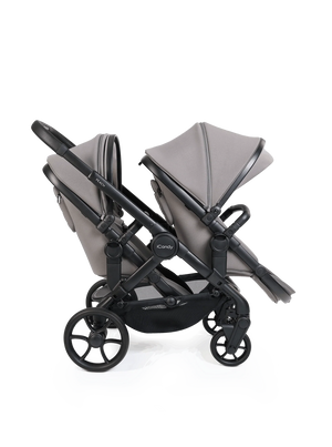 Peach 8 Porcini Pushchair and Carrycot - Twin 360 Car Seat Combo