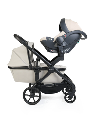 Peach 8 Taupe Pushchair and Carrycot - Twin 360 Car Seat Combo