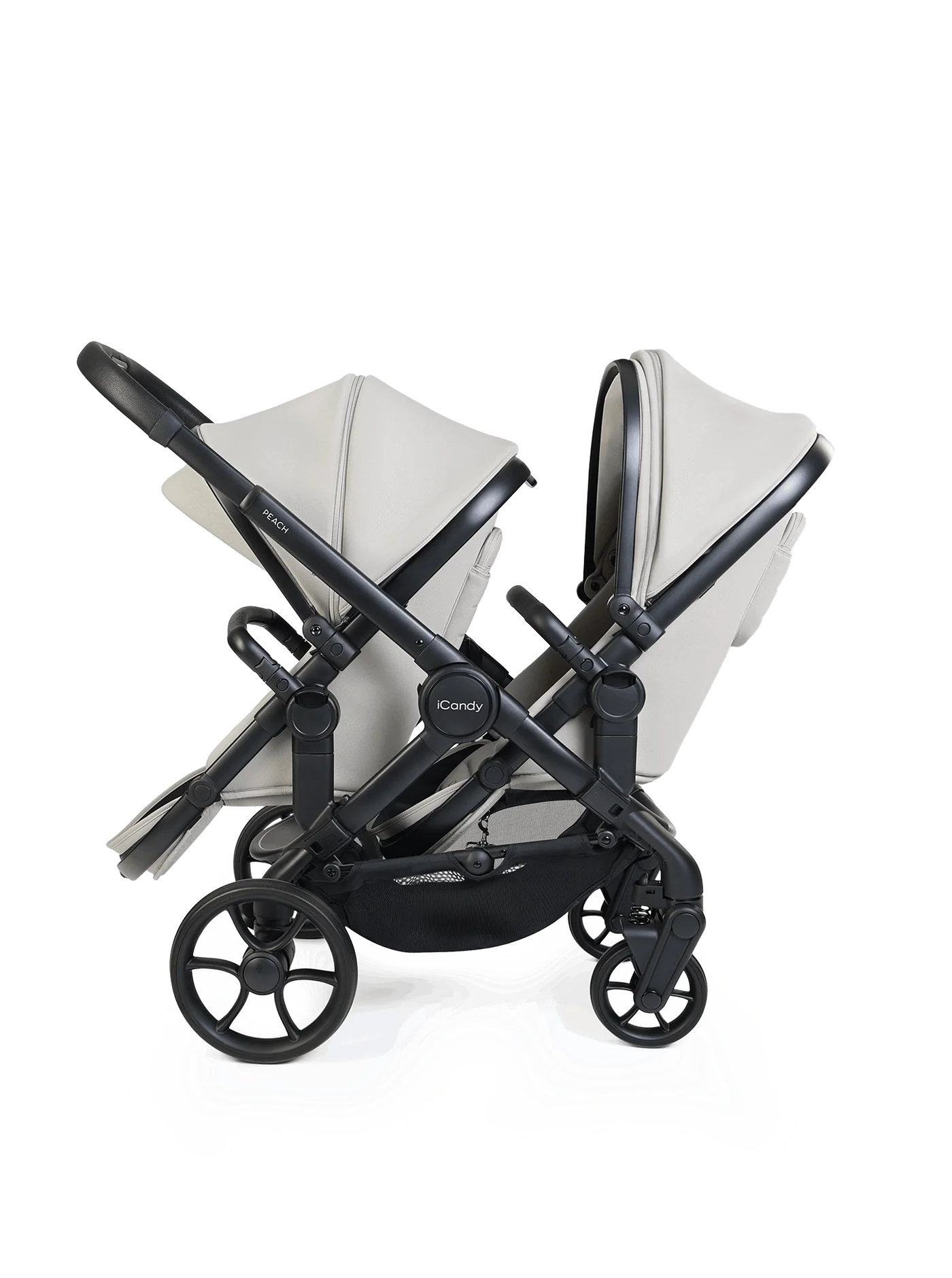Peach 8 Taupe 3-1 kinderwagen en reiswieg – Twin 360-autostoelcombinatie