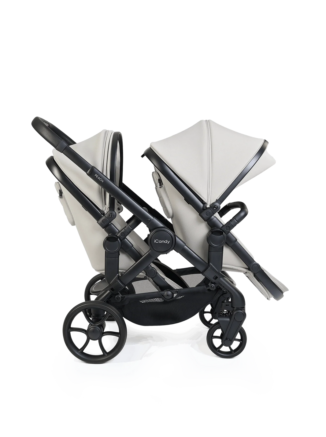 iCandy Peach 8 Twin 3-in-1 Kinderwagen – Taupe – Complete Bundle