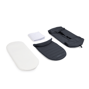 Peach 8 Grey Carrycot Fabric Set (Carrycot, Liner, Baseboard, Apron) x2