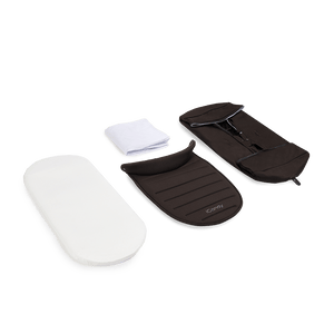 Peach 8 Pecan Carrycot Fabric Set (Carrycot, Liner, Baseboard, Apron) x2