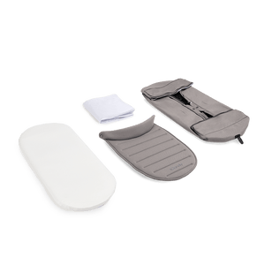 Peach 8 Porcini Carrycot Fabric Set (Carrycot, Liner, Baseboard, Apron) x2
