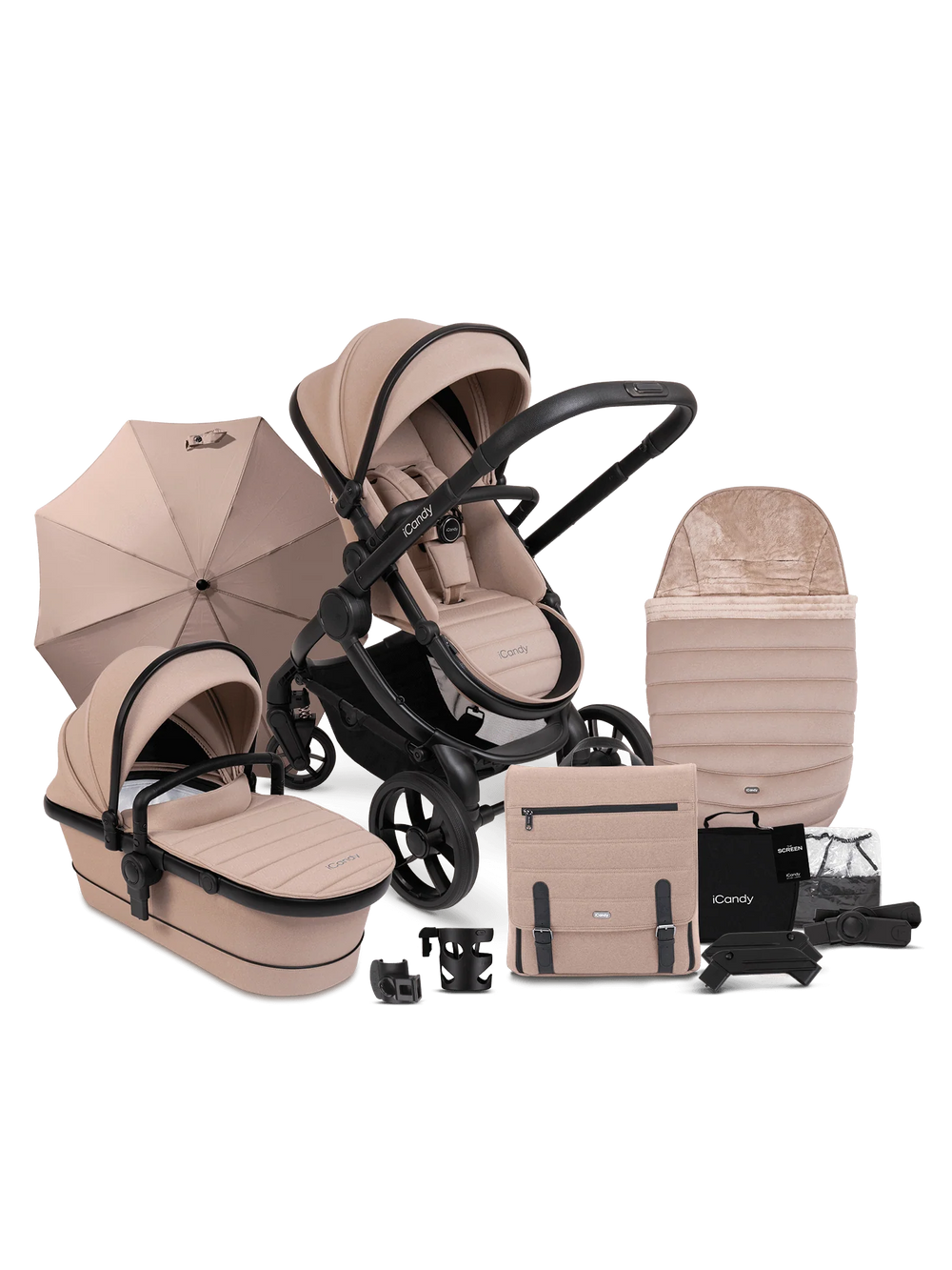Peach 7 Cookie Pushchair and Carrycot - Complete Bundle