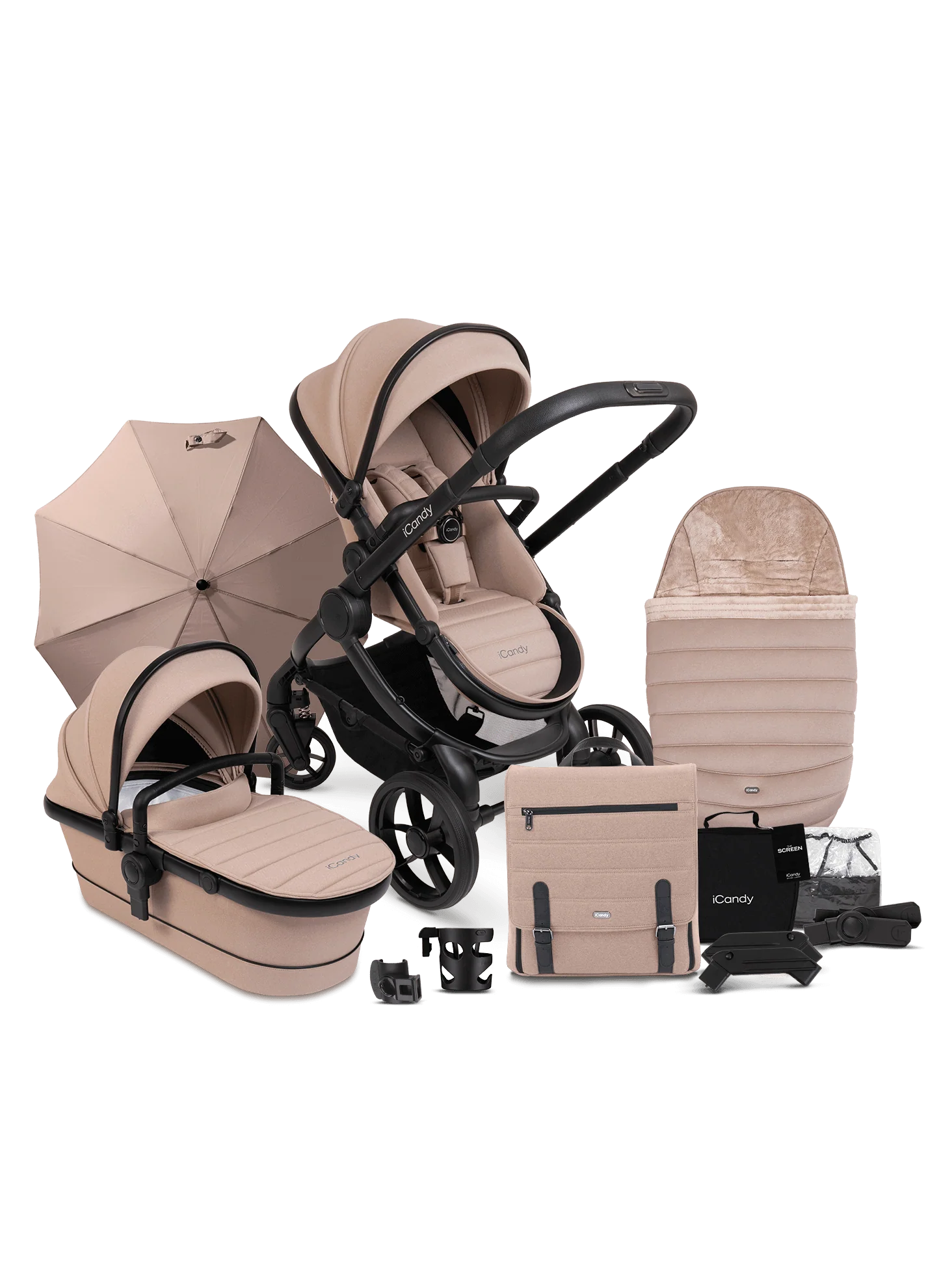 Peach 7 Cookie Pushchair and Carrycot - Complete Bundle