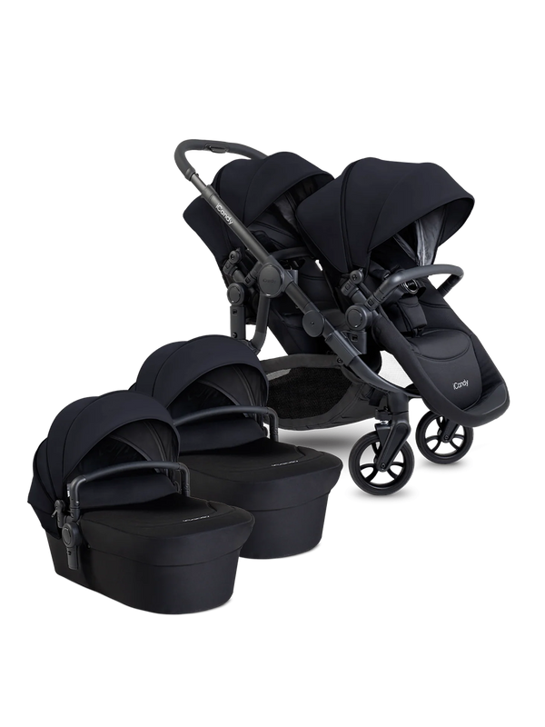 Orange 4 Black Pushchair Bundle - Twin