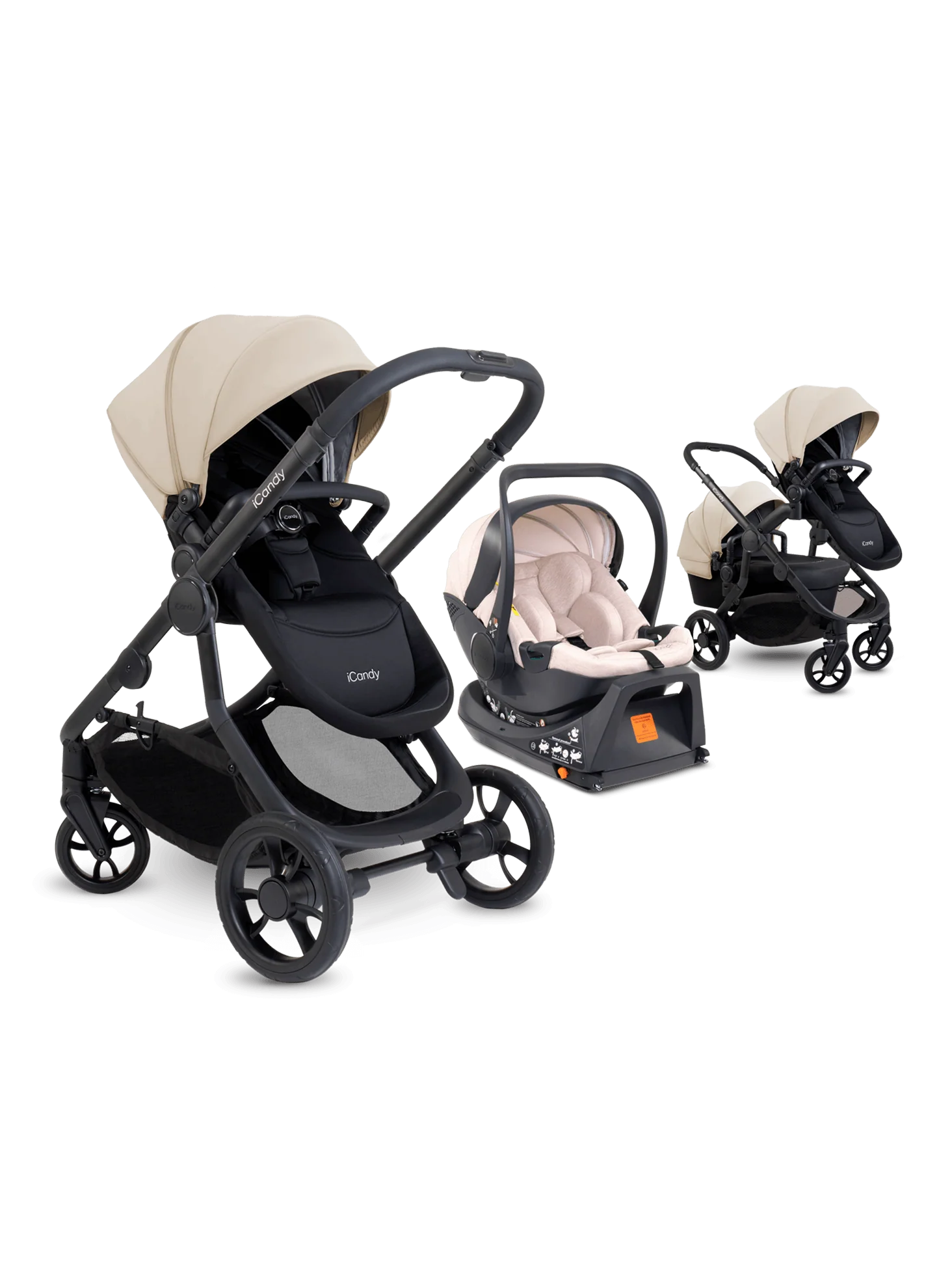 Orange 4 Latte Travel System & Car Seat