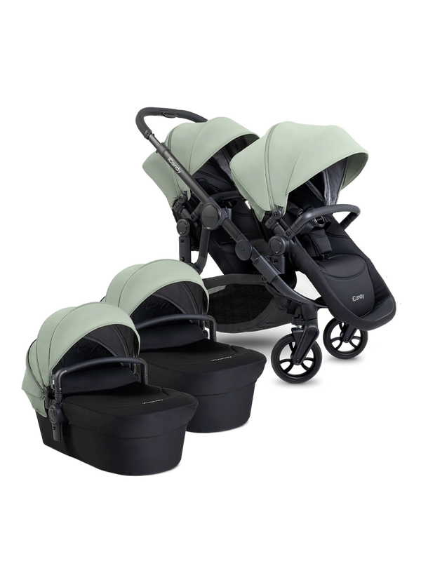 Orange 4 Pistachio Pushchair Bundle - Twin