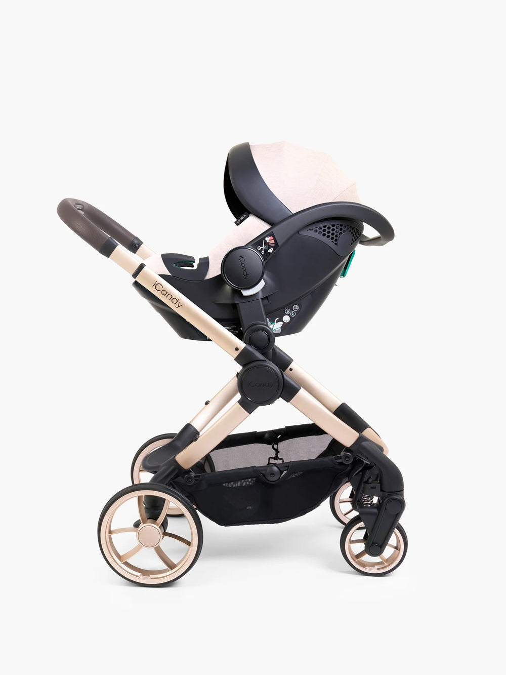 Peach 7 Biscotti Pushchair and Carrycot - Complete Car Seat Bundle